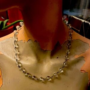 Antique crystal pools of light style necklace and bracelet